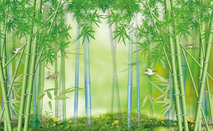 3D Bamboo Forest Bird Wallpaper AJ Wallpaper 1 