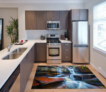 3D Rock Formation Creek 101 Kitchen Mat Floor Mural Wallpaper AJ Wallpaper 