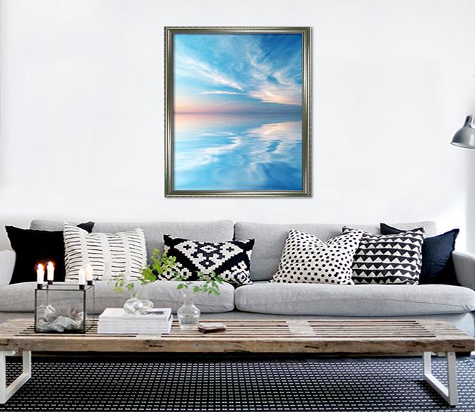 3D Beautiful Lake 018 Fake Framed Print Painting Wallpaper AJ Creativity Home 