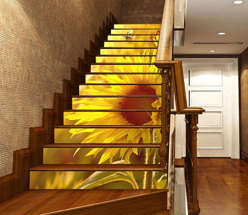3D Sunflower Butterflies 1474 Stair Risers Wallpaper AJ Wallpaper 