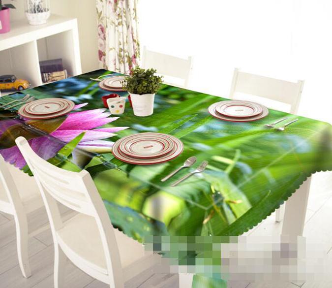 3D Lake Flower 1296 Tablecloths Wallpaper AJ Wallpaper 