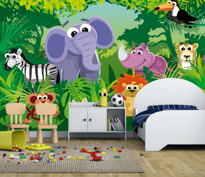 3D Forest Cute Animals Wallpaper AJ Wallpaper 