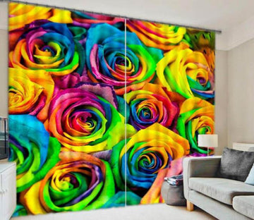 3D Colorful Flowers 851 Curtains Drapes Wallpaper AJ Wallpaper 