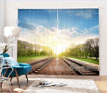 3D Railway Scenery 2181 Curtains Drapes Wallpaper AJ Wallpaper 
