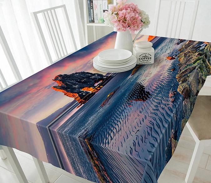 3D Lake Stone Mountain 619 Tablecloths Wallpaper AJ Wallpaper 