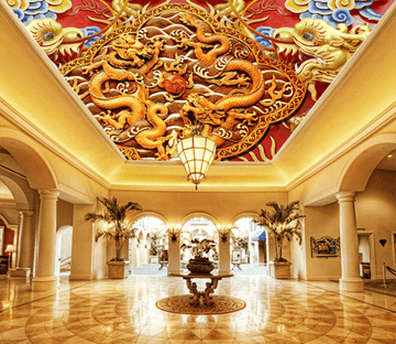 Golden Dragon Pattern 141 Wallpaper AJ Wallpaper 