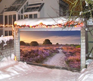 3D Mountain Flowers Path 342 Garage Door Mural Wallpaper AJ Wallpaper 