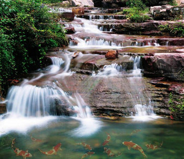 3D Mountain Stony Stream Floor Mural Wallpaper AJ Wallpaper 2 