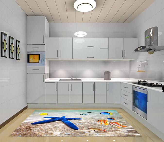 3D Sea Starfish Fishes 169 Kitchen Mat Floor Mural Wallpaper AJ Wallpaper 