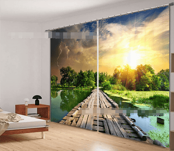 3D Lake Wood Road 2214 Curtains Drapes Wallpaper AJ Wallpaper 