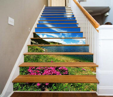 3D Lake Scenery 1168 Stair Risers Wallpaper AJ Wallpaper 