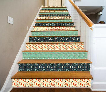 3D Swaying Flowers Pattern 1677 Stair Risers Wallpaper AJ Wallpaper 