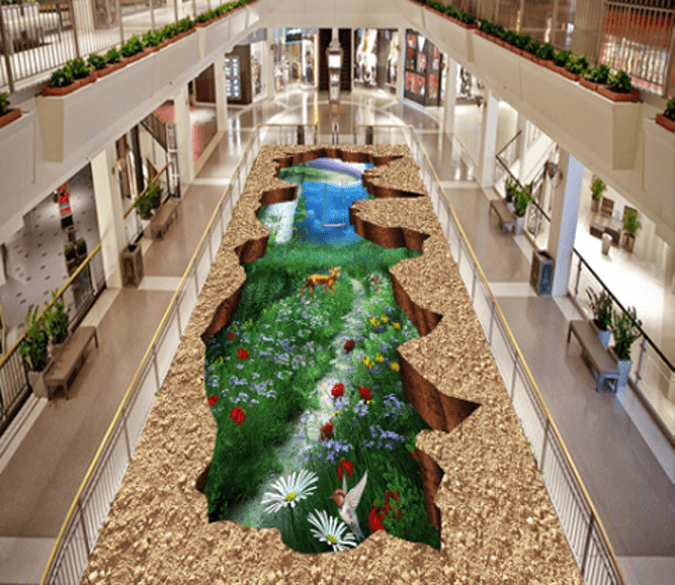 3D Deer Floor Mural Wallpaper AJ Wallpaper 2 