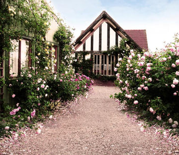 Sunshine Flowers Houses Wallpaper AJ Wallpaper 