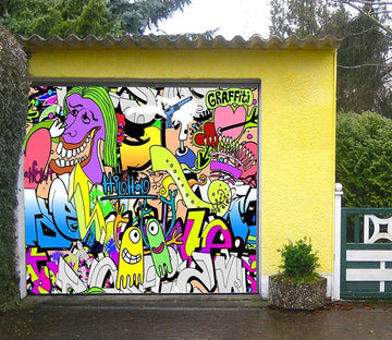 3D Pretty Graffiti 06 Garage Door Mural Wallpaper AJ Wallpaper 