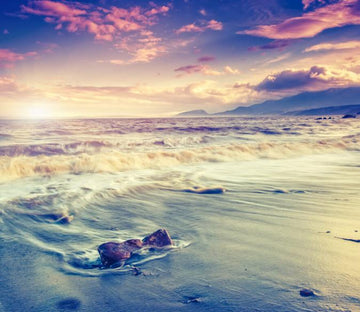 Waves Washing Beach Wallpaper AJ Wallpaper 