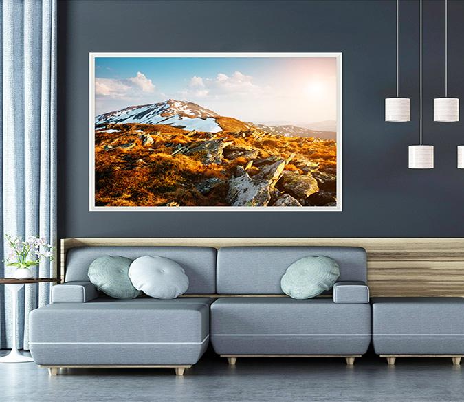 3D Hillside At Dusk 172 Fake Framed Print Painting Wallpaper AJ Creativity Home 