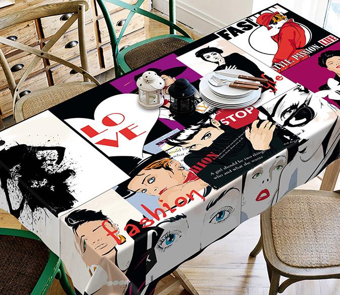 3D Fashion Women 552 Tablecloths Wallpaper AJ Wallpaper 