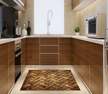 3D Mottled Bamboo Pattern Kitchen Mat Floor Mural Wallpaper AJ Wallpaper 