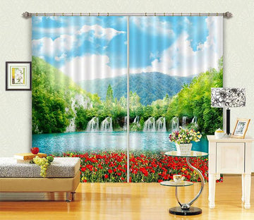 3D Lake Landscape 37 Curtains Drapes Wallpaper AJ Wallpaper 