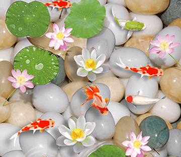 3D Smooth Pebbles Floor Mural Wallpaper AJ Wallpaper 2 