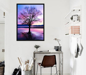 3D Purple Sky 129 Fake Framed Print Painting Wallpaper AJ Creativity Home 