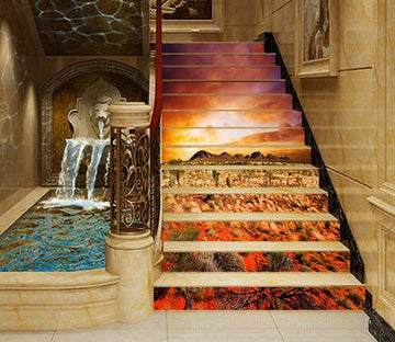 3D Wilderness Sunset 1561 Stair Risers Wallpaper AJ Wallpaper 