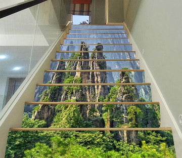 3D Towering Mountains 781 Stair Risers Wallpaper AJ Wallpaper 