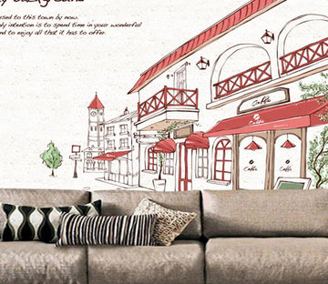 Hand-Painted City 3 Wallpaper AJ Wallpapers 