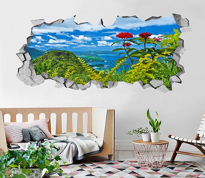 3D Tropical Sea Scenery 178 Broken Wall Murals Wallpaper AJ Wallpaper 