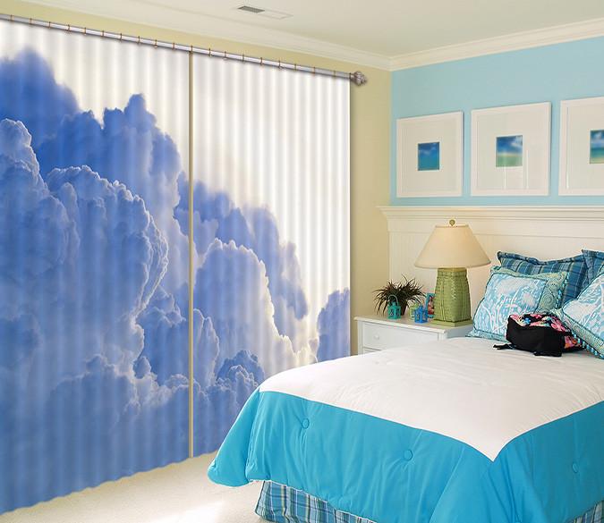 3D Rolling Clouds 493 Beach Curtains Drapes Wallpaper AJ Wallpaper 