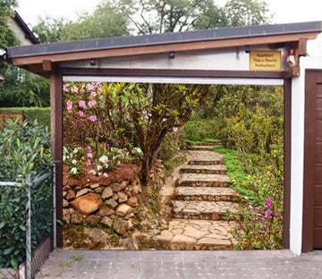 3D Garden Stone Stairs 307 Garage Door Mural Wallpaper AJ Wallpaper 