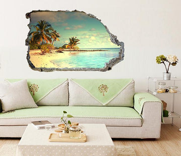 3D Shiny Beach Scenery 225 Broken Wall Murals Wallpaper AJ Wallpaper 