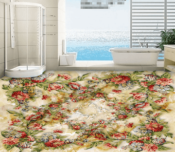 3D Safflower 156 Floor Mural Wallpaper AJ Wallpaper 2 