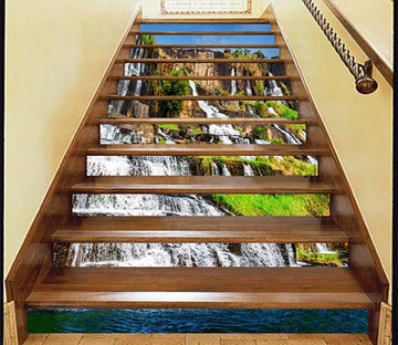 3D Rock Formation Waterfall 921 Stair Risers Wallpaper AJ Wallpaper 