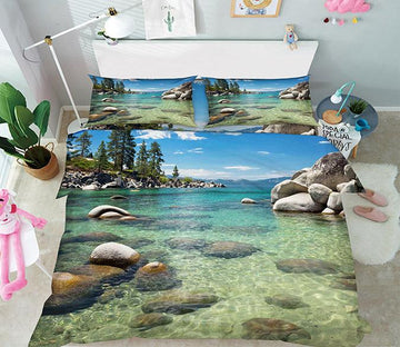 3D Sea Bay Scenery 82 Bed Pillowcases Quilt Wallpaper AJ Wallpaper 