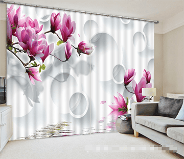 3D Pretty Rings And Flowers 1314 Curtains Drapes Wallpaper AJ Wallpaper 