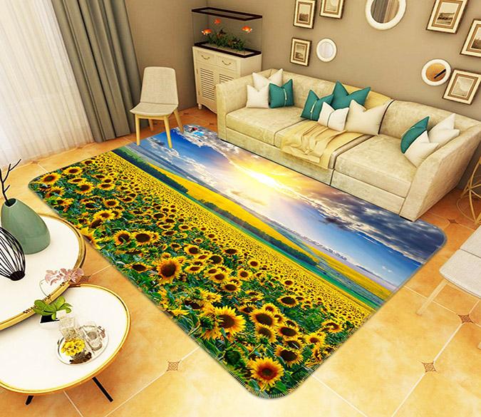 3D Vast Sunflowers Field 224 Non Slip Rug Mat Mat AJ Creativity Home 