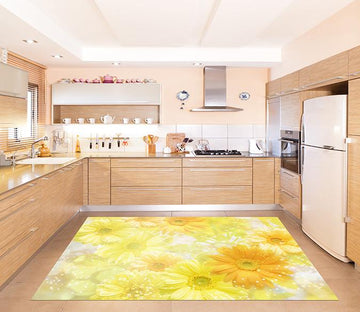 3D Shining Flowers Kitchen Mat Floor Mural Wallpaper AJ Wallpaper 