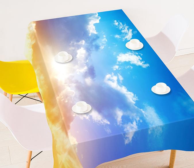 3D Blue Sky Shining Sun 9 Tablecloths Wallpaper AJ Wallpaper 