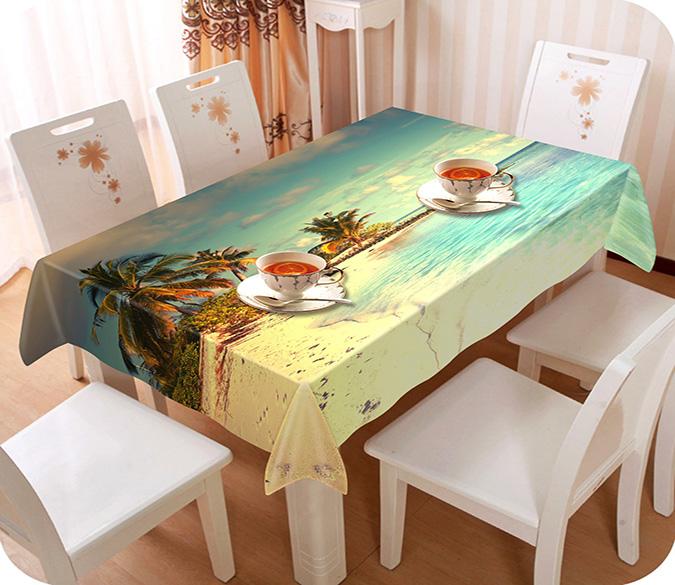 3D Shining Beach 737 Tablecloths Wallpaper AJ Wallpaper 