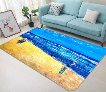 3D Beach Oil Painting 194 Non Slip Rug Mat Mat AJ Creativity Home 