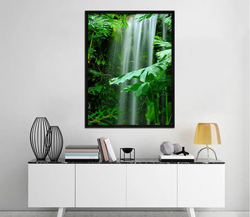 3D Small Waterfall 058 Fake Framed Print Painting Wallpaper AJ Creativity Home 
