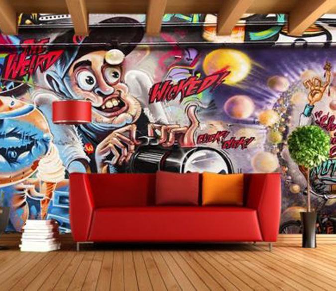 3D Witty Graffiti Paper 573 Wallpaper AJ Wallpaper 