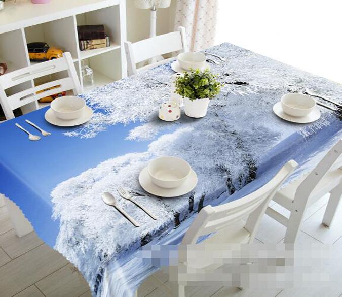 3D Frozen Trees 1463 Tablecloths Wallpaper AJ Wallpaper 