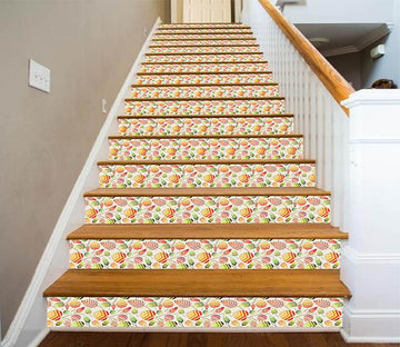 3D Leaves Pattern 1682 Stair Risers Wallpaper AJ Wallpaper 