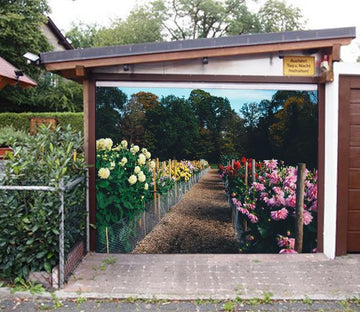 3D Flowers Field Trees 286 Garage Door Mural Wallpaper AJ Wallpaper 