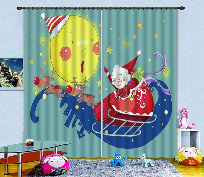 3D Santa Claus 445 Curtains Drapes Wallpaper AJ Wallpaper 