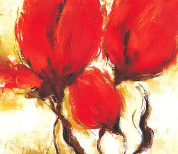Red Blossoms Painting Wallpaper AJ Wallpaper 