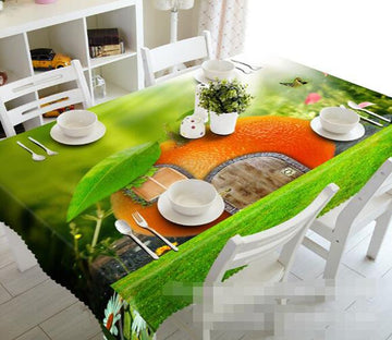 3D Lovely Orange House 1403 Tablecloths Wallpaper AJ Wallpaper 
